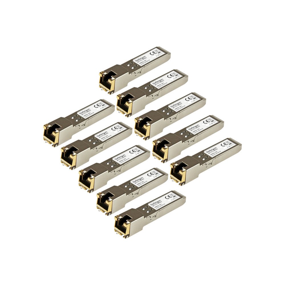 StarTech.com StarTech.com 10 Pack of HPE J8177C Compatible SFP Module, 1000BASE-T, SFP to RJ45 Cat6/Cat5e, 1GE Gigabit Ethernet SFP,...