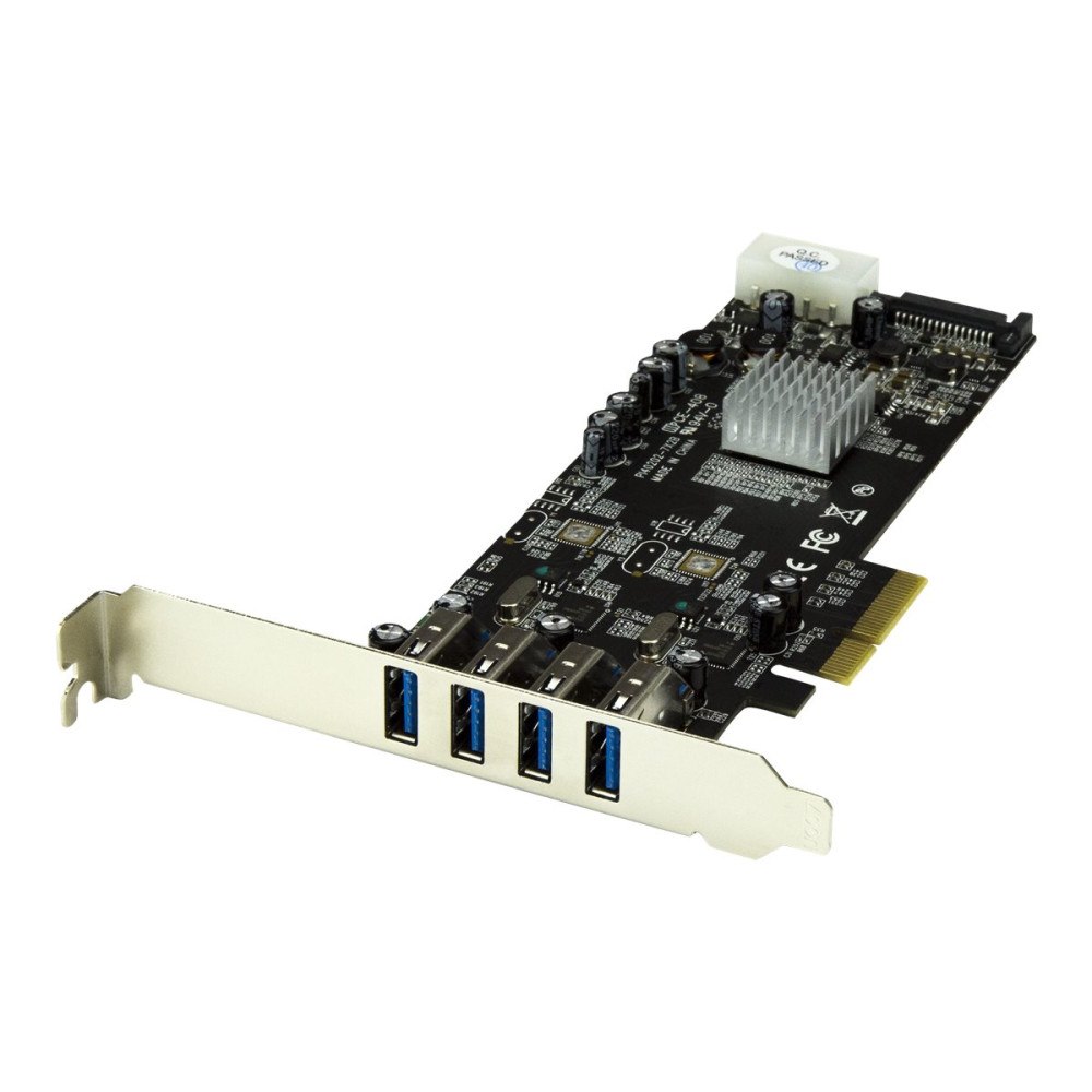 StarTech.com StarTech.com PCI Express (PCIe) SuperSpeed USB 3.0-kortadapter med 4 portar och 2 dedicerade kanaler på 5 Gbps – UASP –...