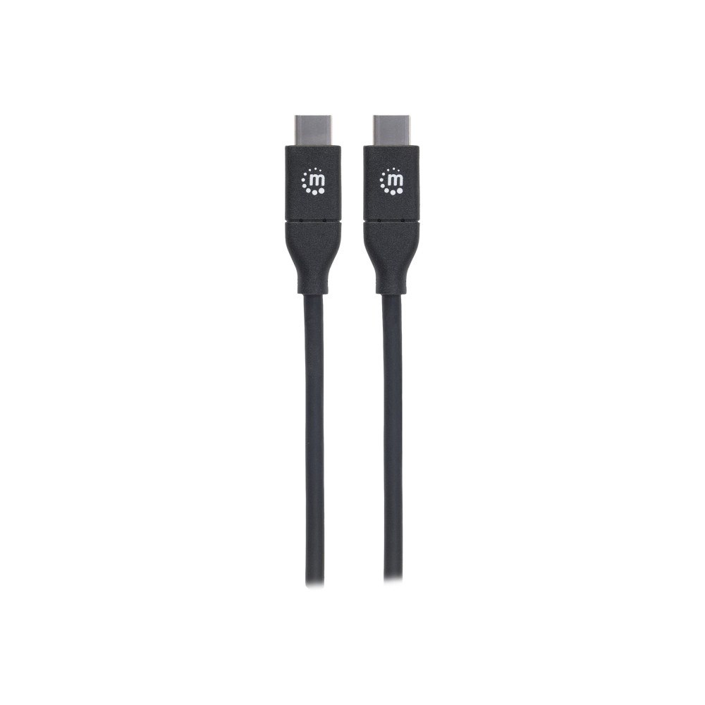Manhattan Manhattan USB-C to USB-C Cable, 2m, Male to Male, 480 Mbps (USB 2.0), 5A (super fast charging), Hi-Speed USB, Black, Lif...