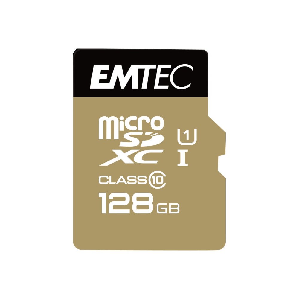 EMTEC International EMTEC Gold+ - flash-minneskort - 128 GB - microSD