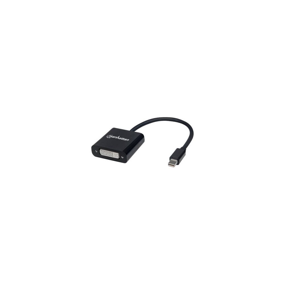 Manhattan Manhattan Mini DisplayPort 1.2a to DVI-I Dual-Link Adapter Cable (Clearance Pricing), 4K@30Hz, Active, 19.5cm, Male to F...