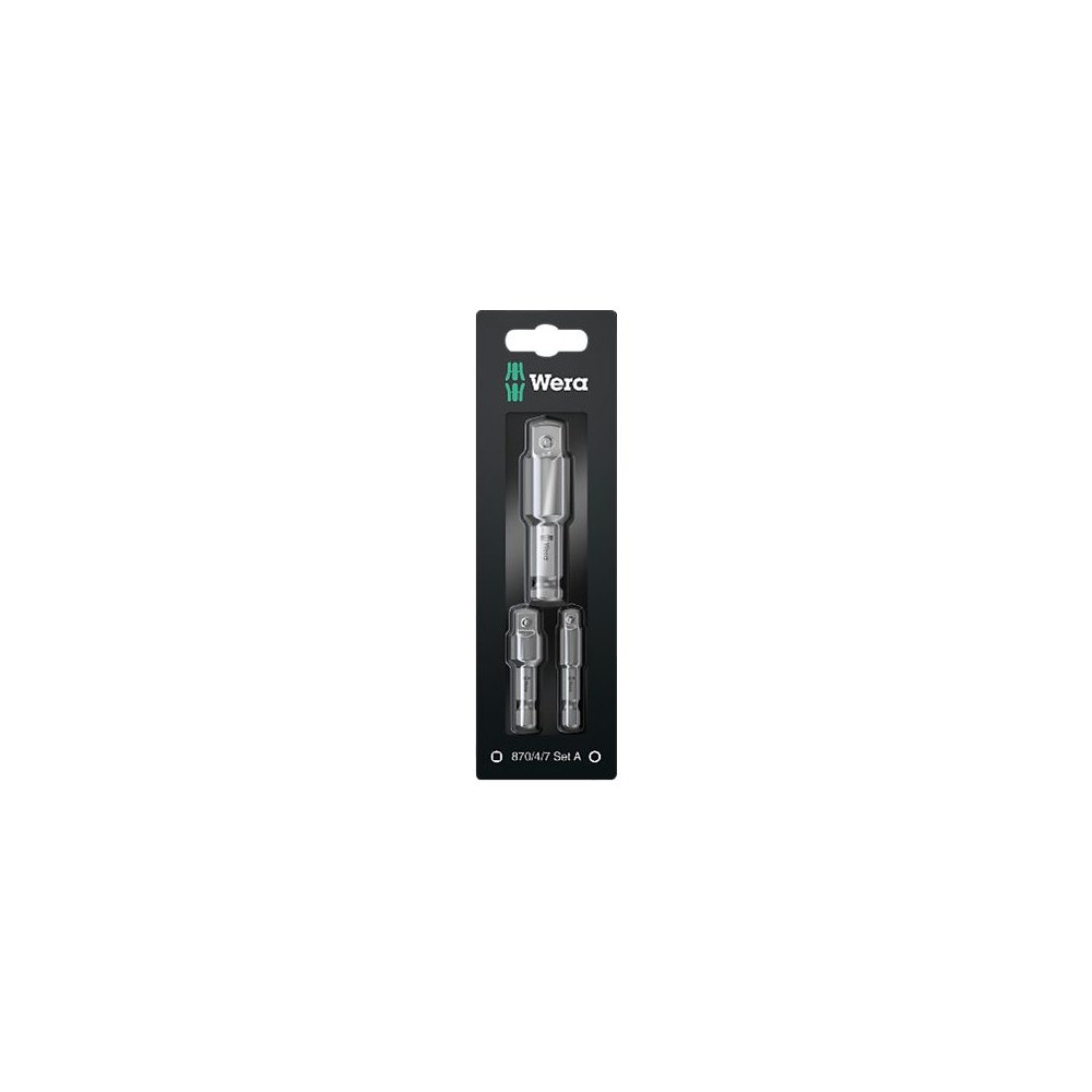 WERA WERK Wera 870/4/7 Set A SB - uttagsadapterkit - 3 delar
