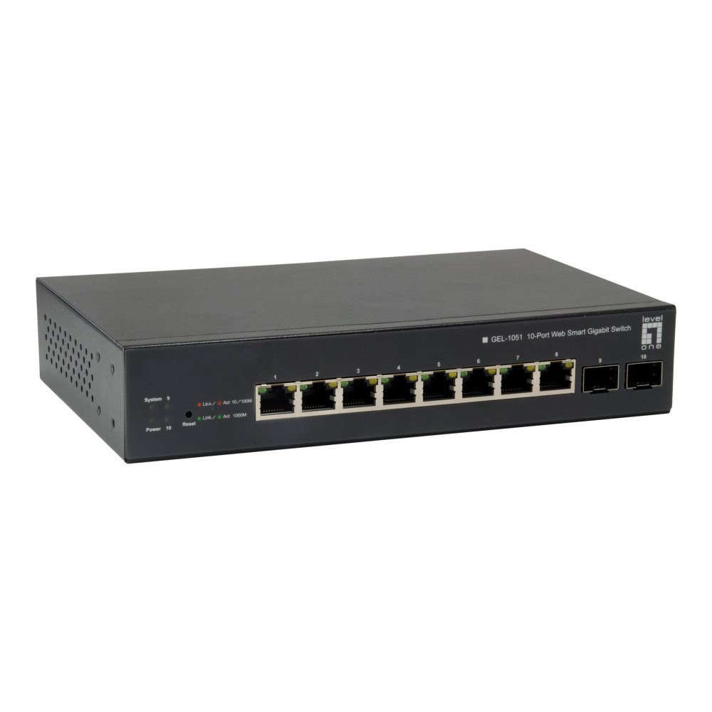 LevelOne LevelOne GEP-1051 - switch - 10 portar - smart - rackmonterbar