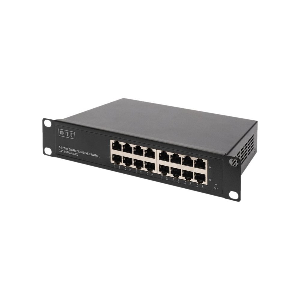 Digitus DIGITUS DN-80115 - switch - 16 portar - ohanterad - rackmonterbar