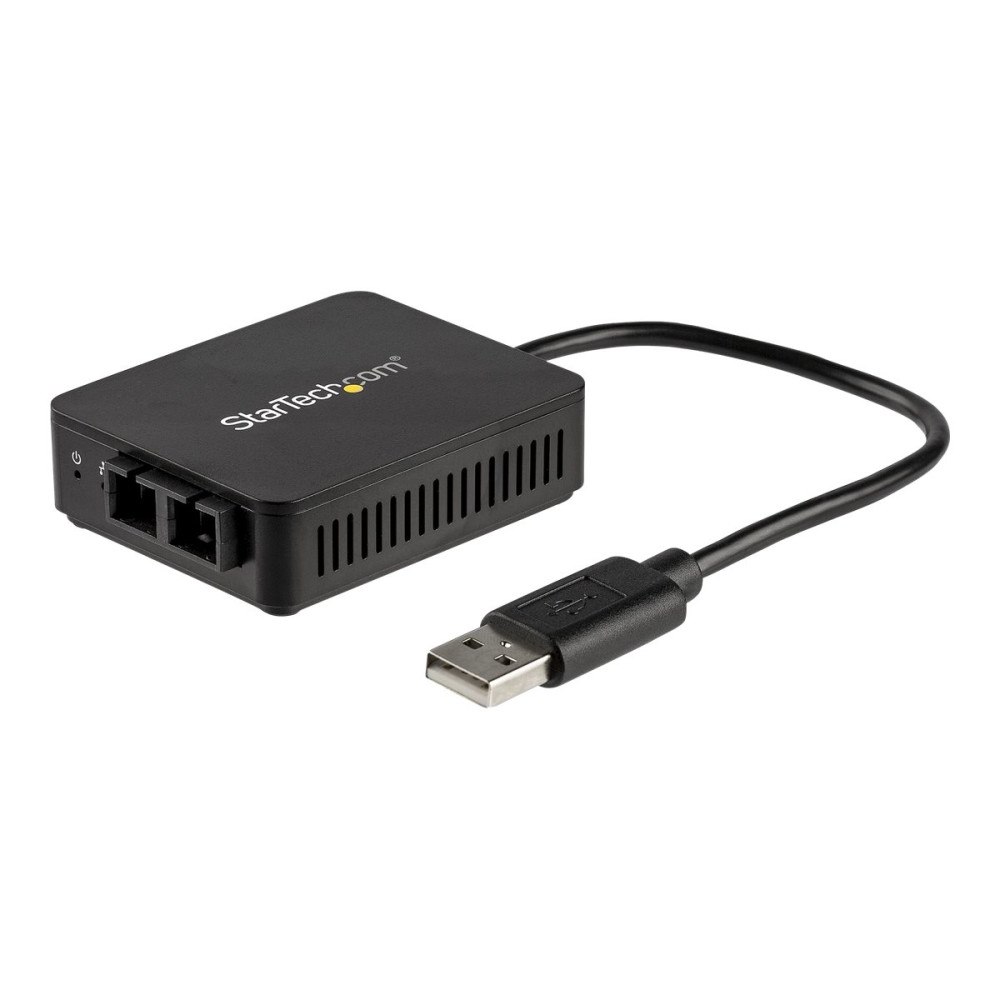 StarTech.com Startech USB to Fiber Optic Converter, 100Mbps, USB 2.0 to Fiber Network Adapter, 100BASE-FX SC Female Duplex Multimode...