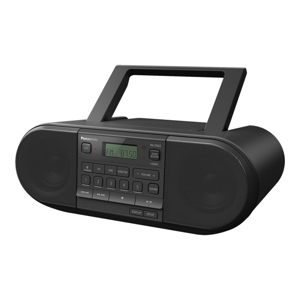 Panasonic Panasonic-RX-D552 - bärbar DAB-radio - inget operativsystem - CD, USB-radio, Bluetooth