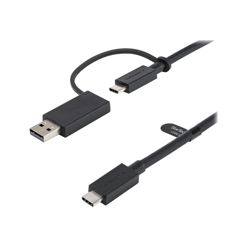 StarTech.com StarTech.com 1 m USB-C-kabel med USB-A-adapterdongel - Hybrid 2-i-1 USB C-kabel med USB-A - USB-C till USB-C (10 Gbps/10...