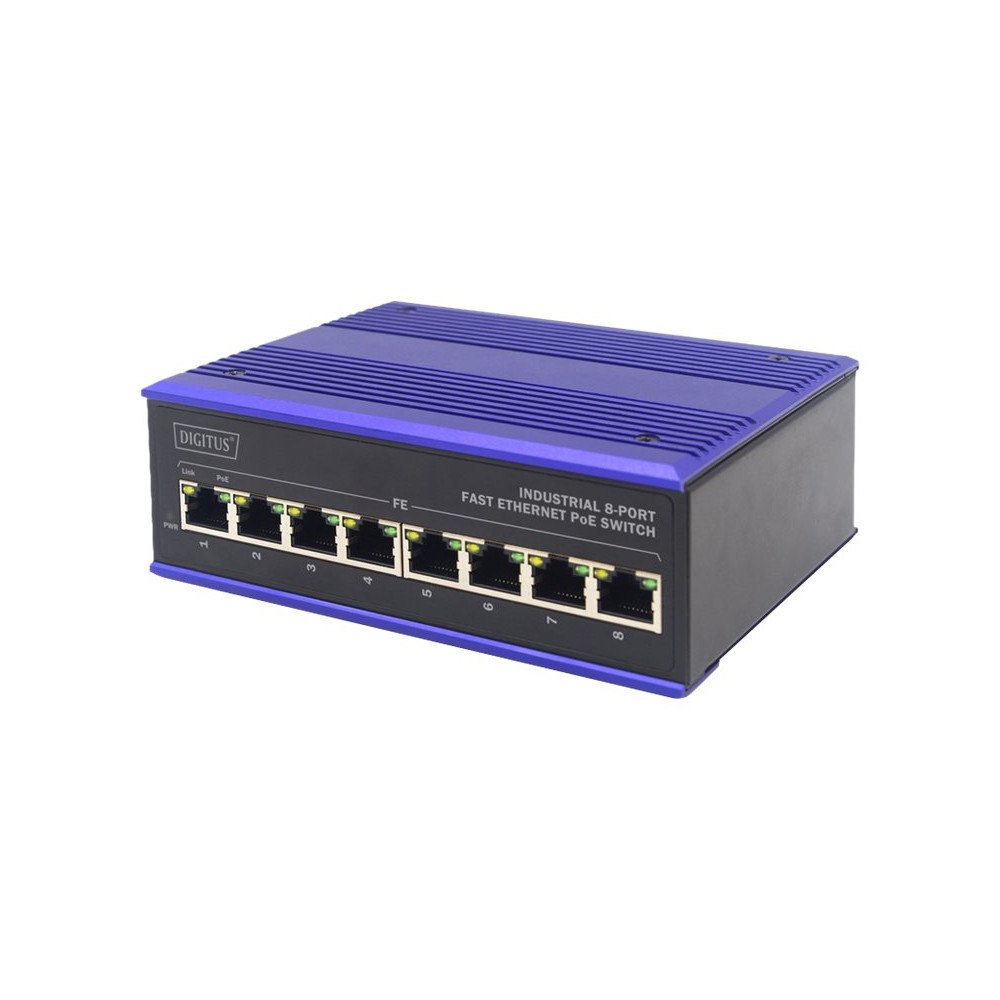 Digitus DIGITUS Industrial - switch - 8 portar