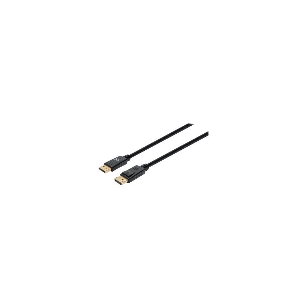 Manhattan Manhattan DisplayPort 1.4 Cable, 8K@60hz, 3m, PVC Cable, Male to Male, With Latches, Fully Shielded, Black, Lifetime War...