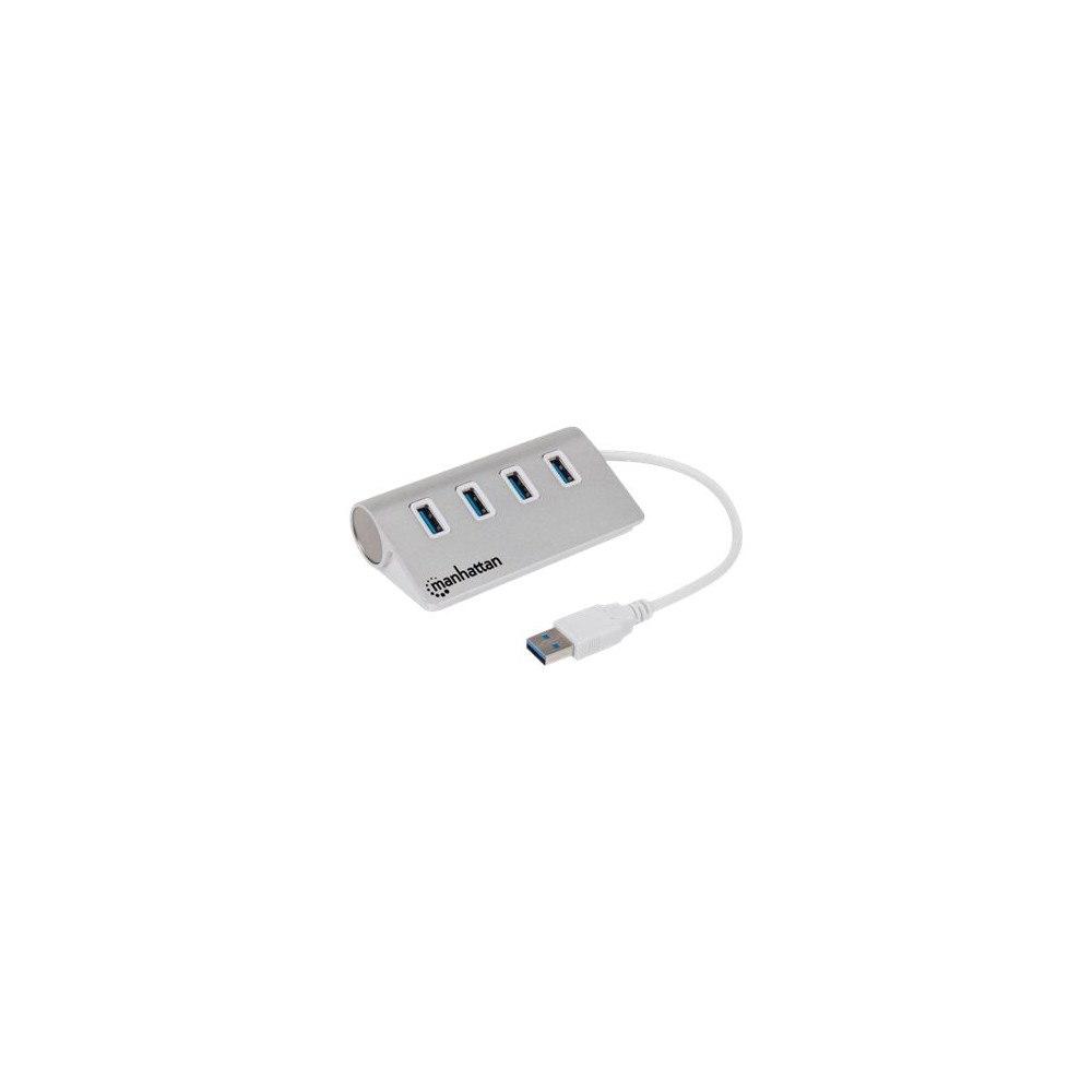 Manhattan Manhattan USB-A 4-Port Hub, 4x USB-A Ports, 5 Gbps (USB 3.2 Gen1 aka USB 3.0), Bus Powered, Fast charging up to 0.9A, Su...