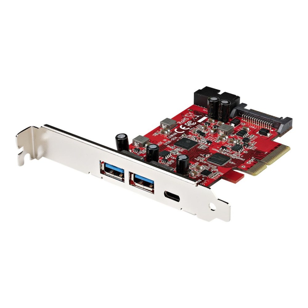 StarTech.com StarTech.com 5-ports USB PCIe-kort - 10 Gbps USB 3.1 Gen 2 PCIe-kort med 1x USB-C och 2x USB-A - 1x 2-ports IDC (intern...