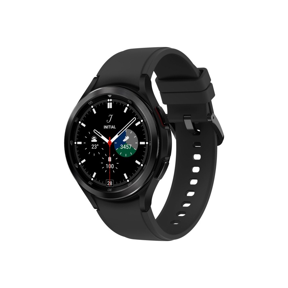 SAMSUNG Samsung Galaxy Watch4 Classic - svart - smart klocka med ridge-sportband - svart - 16 GB