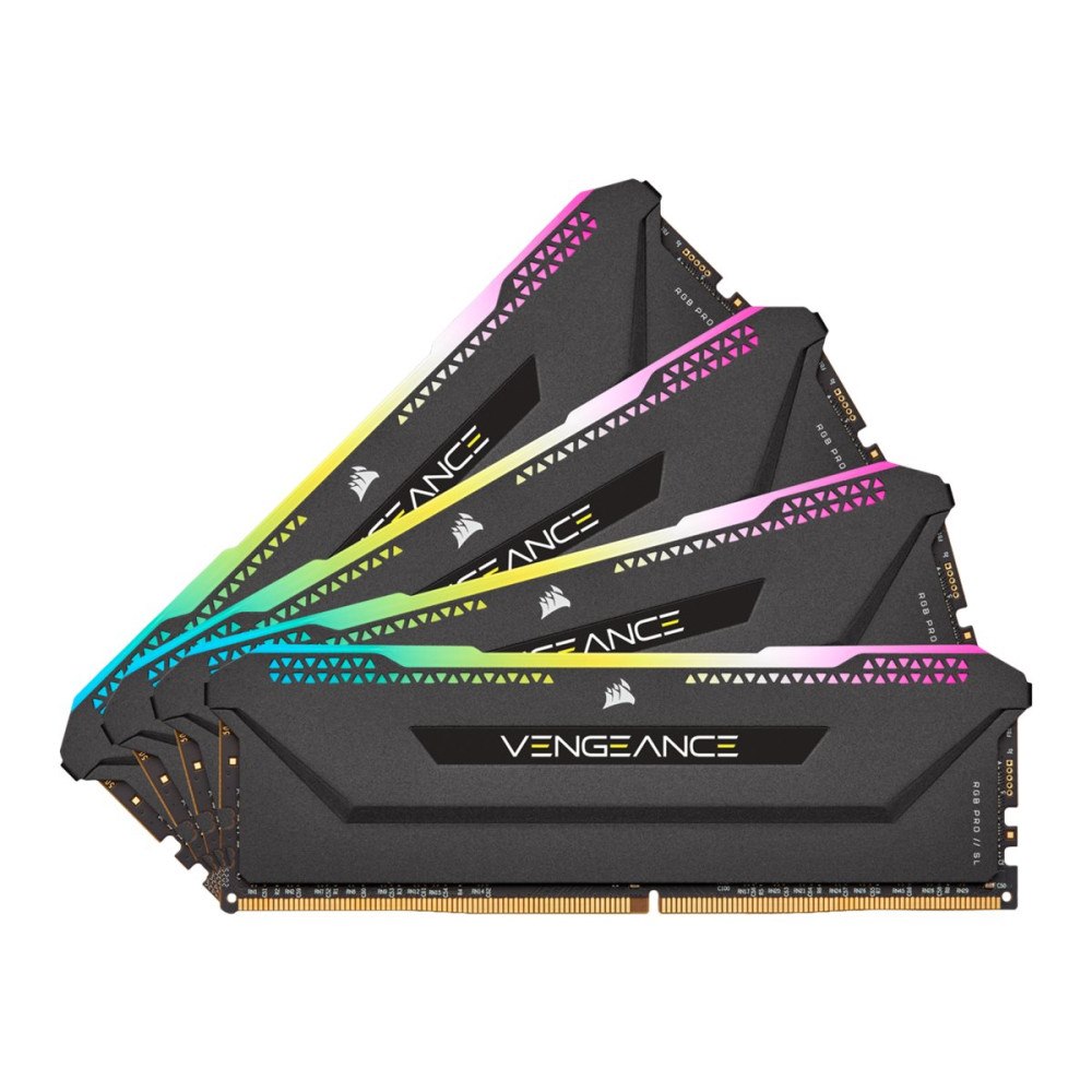 Corsair CORSAIR Vengeance RGB PRO SL - DDR4 - sats - 64 GB: 4 x 16 GB - DIMM 288-pin - 3200 MHz / PC4-25600 - ej buffrad