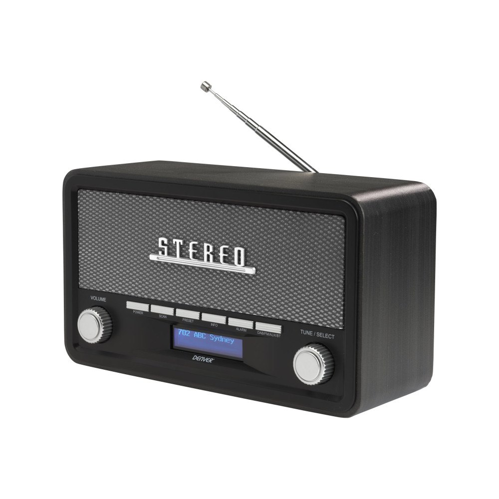 Denver DENVER DAB-18DARKGREY - bärbar DAB-radio - Bluetooth