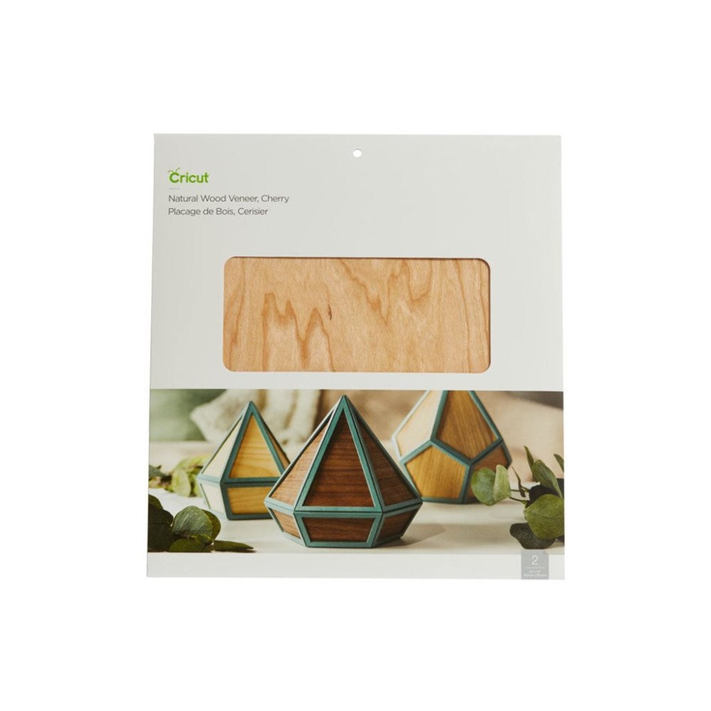 Cricut Cricut Natural Wood Veneer - hantverksmaterial - 305 x 305 mm - 2 ark - körsbär - trä