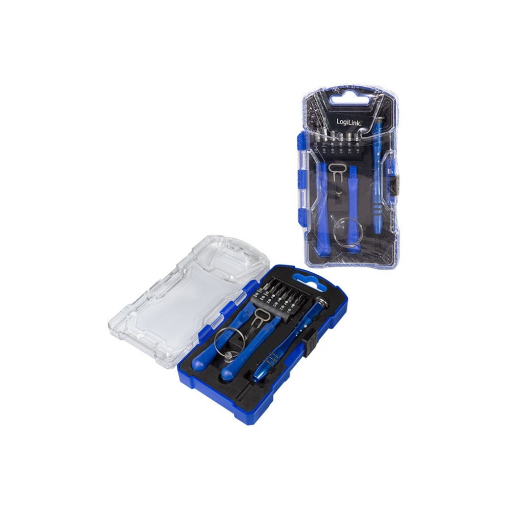 2direct LogiLink - handtag för precisionsskruvmejsel med bitsuppsättning - 17 delar