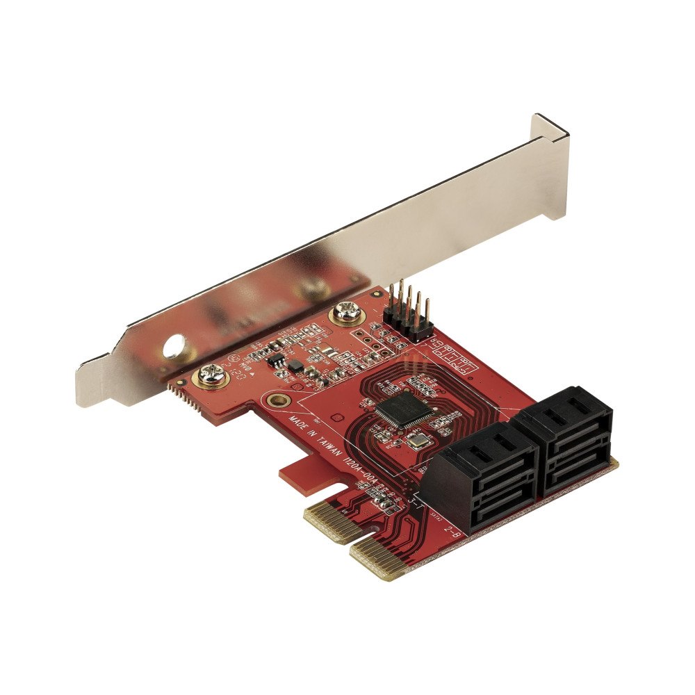 StarTech.com StarTech.com SATA PCIe-kort - PCIe SATA-expansionskort med 4 portar - 6 Gbps - Lågprofilfäste - Staplade SATA-kontakter...