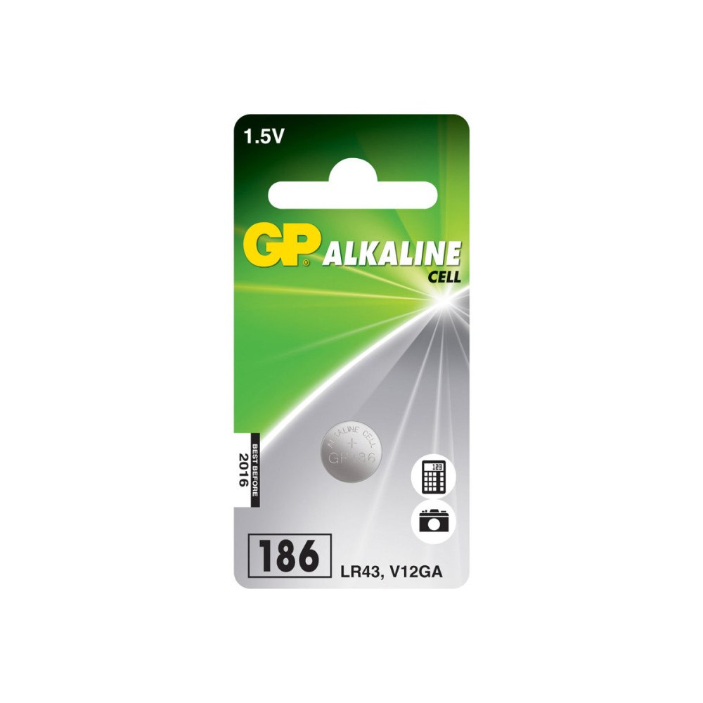 Gold Peak GP 186 batteri x LR43 - alkaliskt