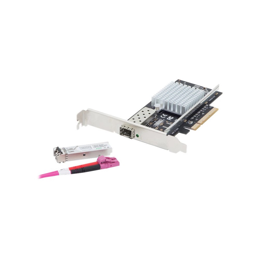 Digitus DIGITUS DN-10161 - nätverksadapter - PCIe 3.0 x8 - 10 Gigabit SFP+ x 1