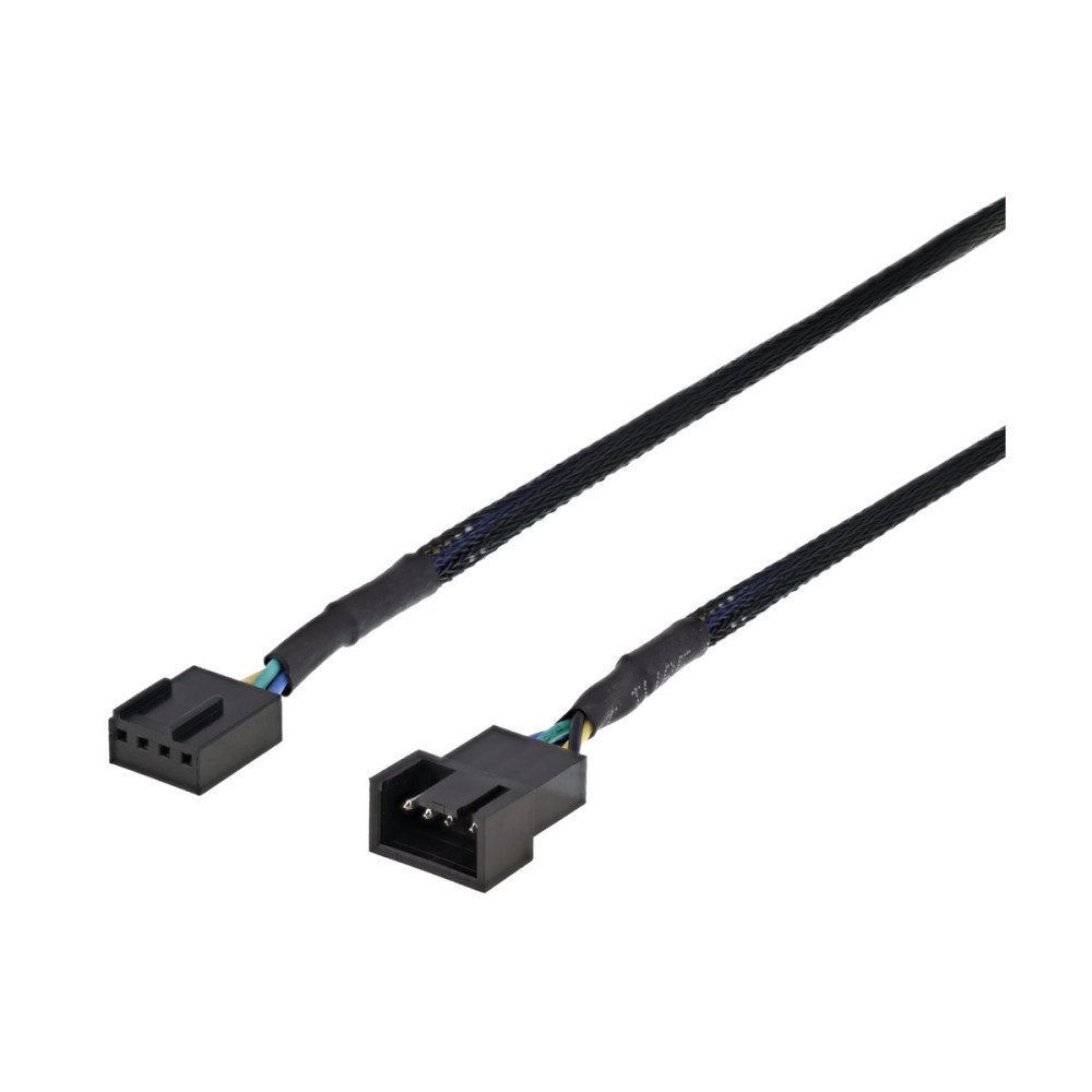 Deltaco DELTACO - förlängningsströmkabel till fläkt - 4-stifts fläktkontakt till 4-stifts fläktkontakt - 30 cm