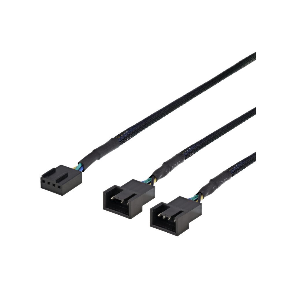 Deltaco DELTACO - strömdelare - 4-stifts fläktkontakt till 4-stifts fläktkontakt