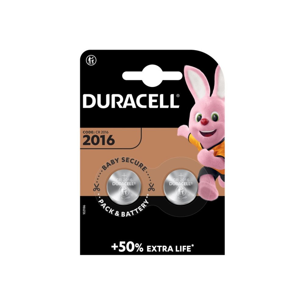 Duracell Duracell batteri - 2 x CR2016 - Li