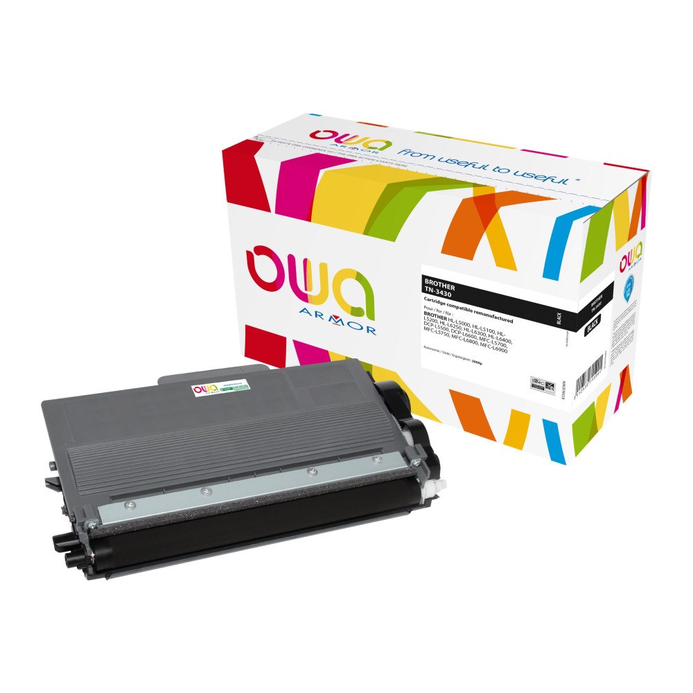 Armor OWA - svart - kompatibel - återanvänd - tonerkassett (alternativ för: Brother TN3430)