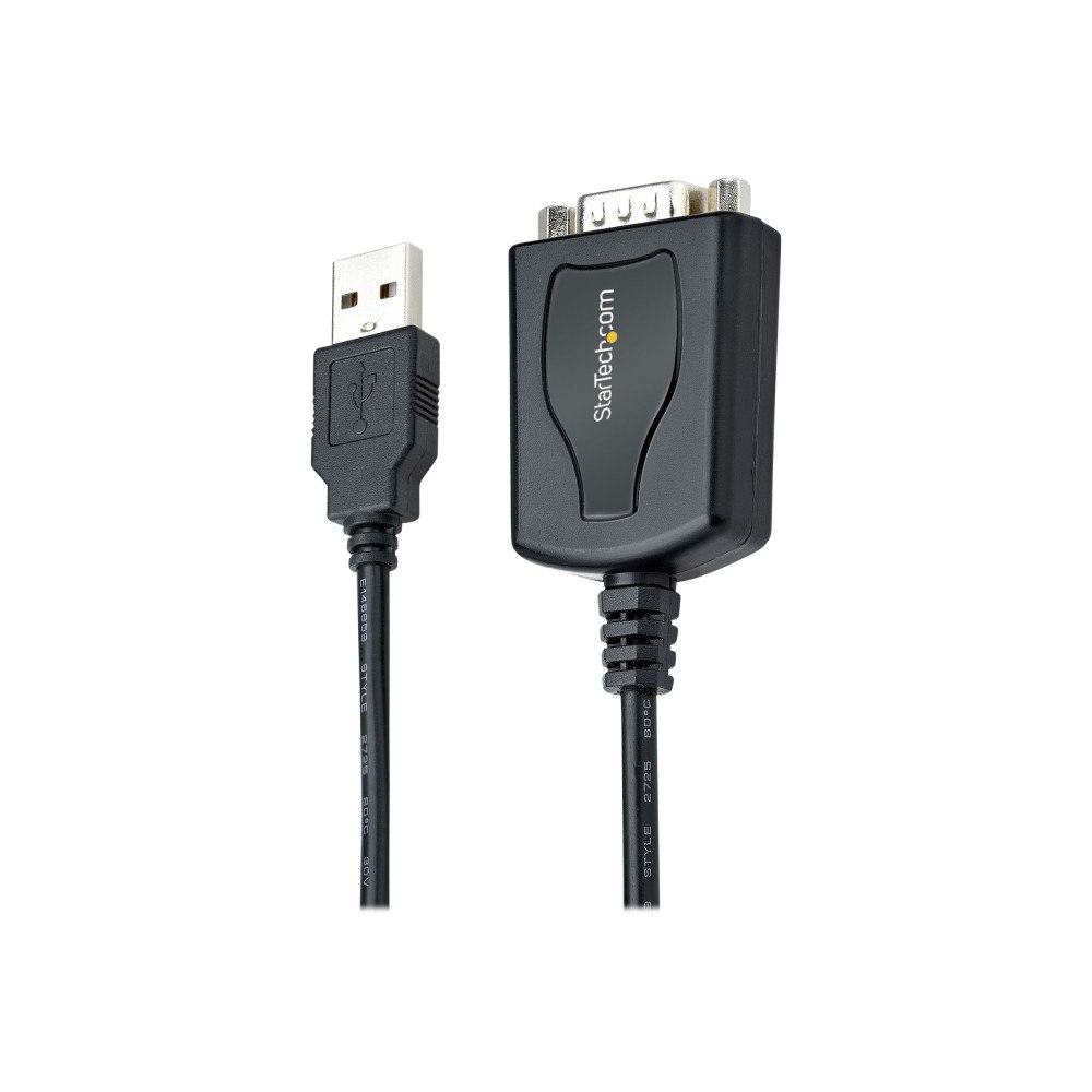StarTech.com StarTech.com 3ft (1m) USB to Serial Cable with COM Port Retention, DB9 Male RS232 to USB Converter, Straight Through USB...