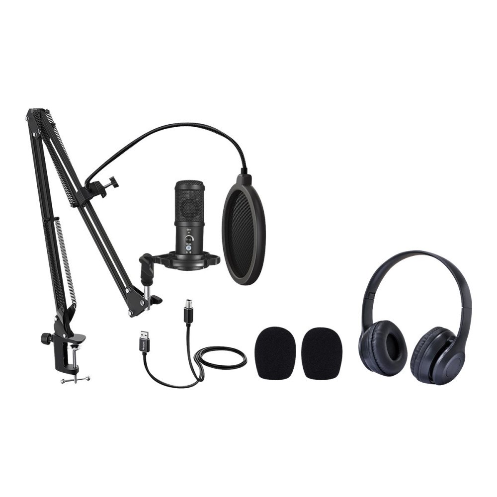 Easypix Easypix MyStudio - Podcast Kit - set med hörlurar och mikrofon med mikrofon