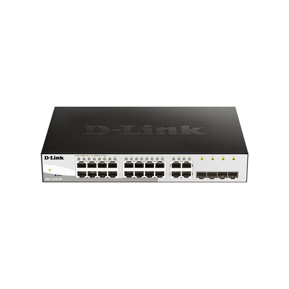 D-Link D-Link Web Smart DGS-1210-20 - switch - 16 portar - rackmonterbar