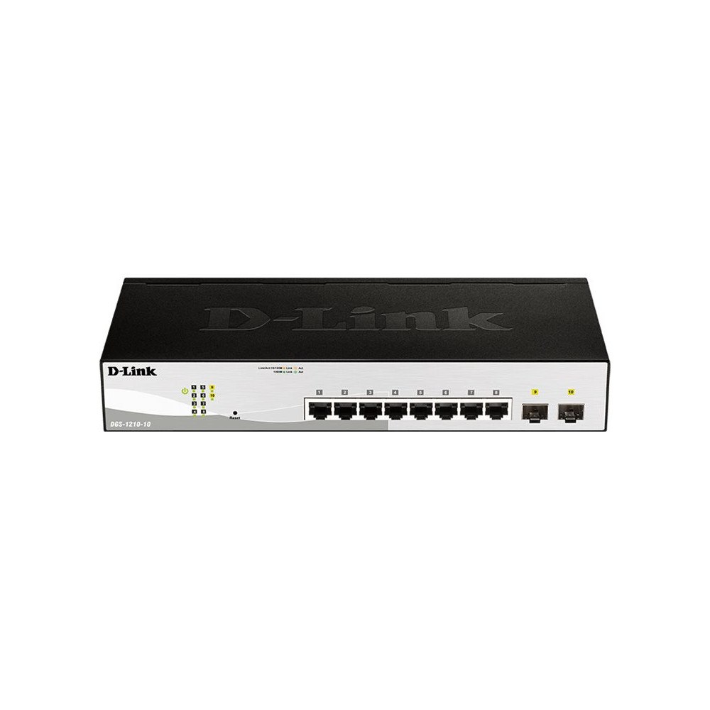 D-Link D-Link DGS 1210-10 - switch - 10 portar - smart - rackmonterbar