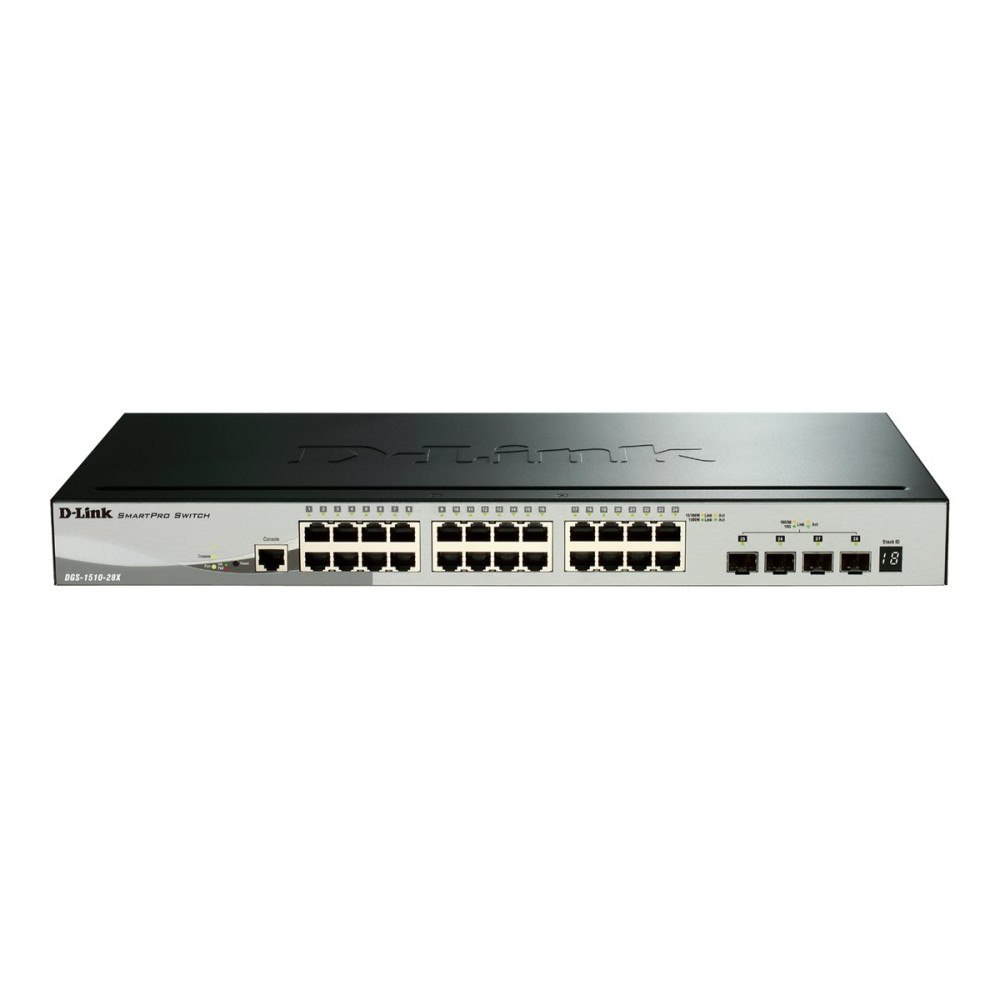 D-Link D-Link DGS 1510-28X - switch - 28 portar - smart - rackmonterbar