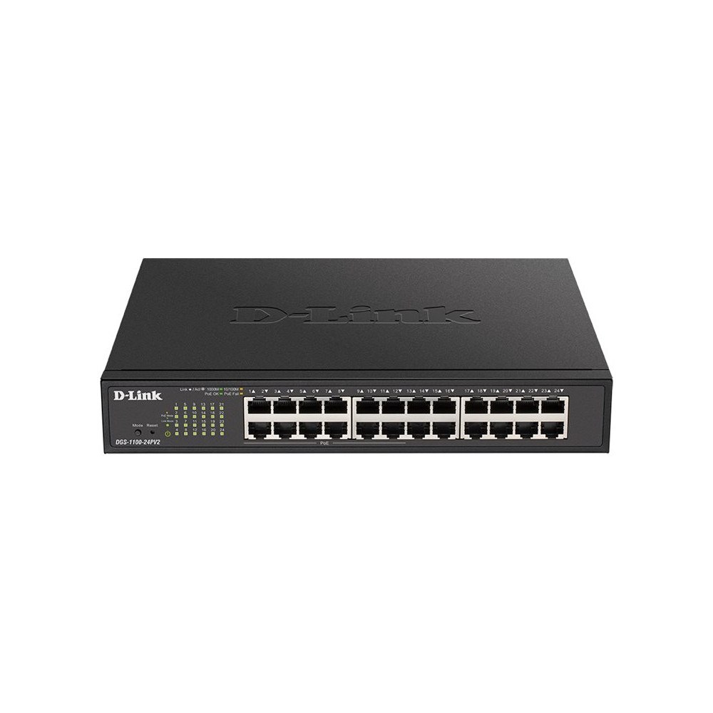 D-Link D-Link DGS 1100-24PV2 - switch - 24 portar - smart - rackmonterbar
