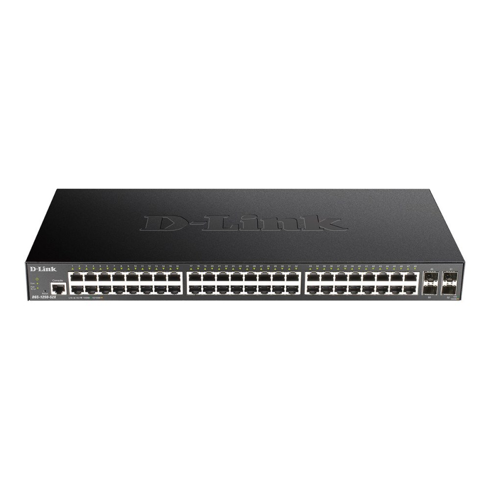 D-Link D-Link DGS 1250-52X - switch - 52 portar - smart - rackmonterbar