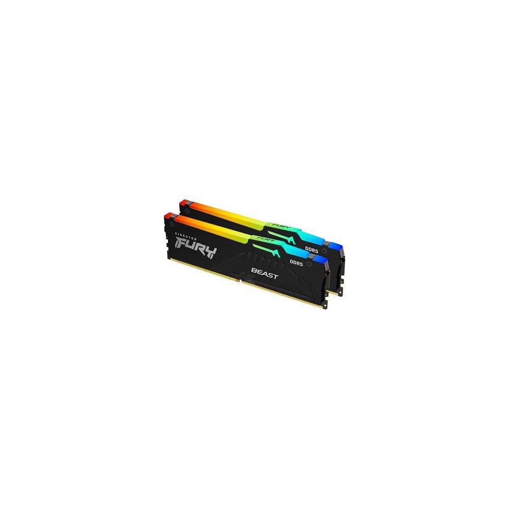 Kingston Technology Kingston FURY Beast RGB - DDR5 - sats - 16 GB: 2 x 8 GB - DIMM 288-pin / PC5-41600 - ej buffrad