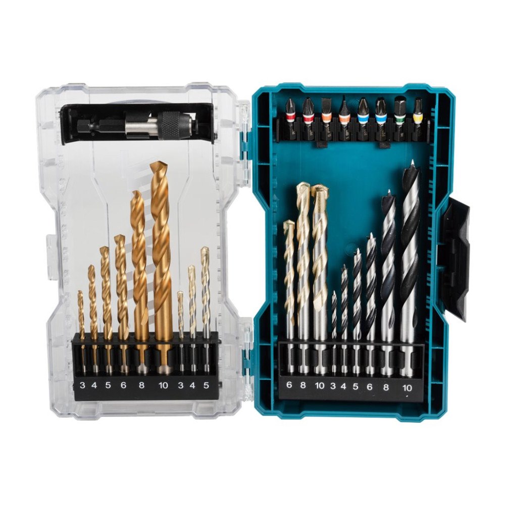 Makita Makita borr- och skruvmejselbitsats - för trä, metall, murverk - 27 delar