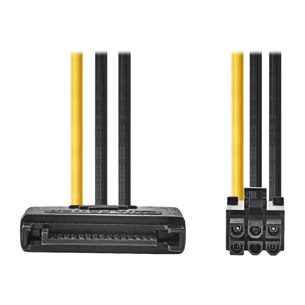 NEDIS Nedis - strömadapter - 6-stifts PCIe-ström till SATA-ström - 15 cm