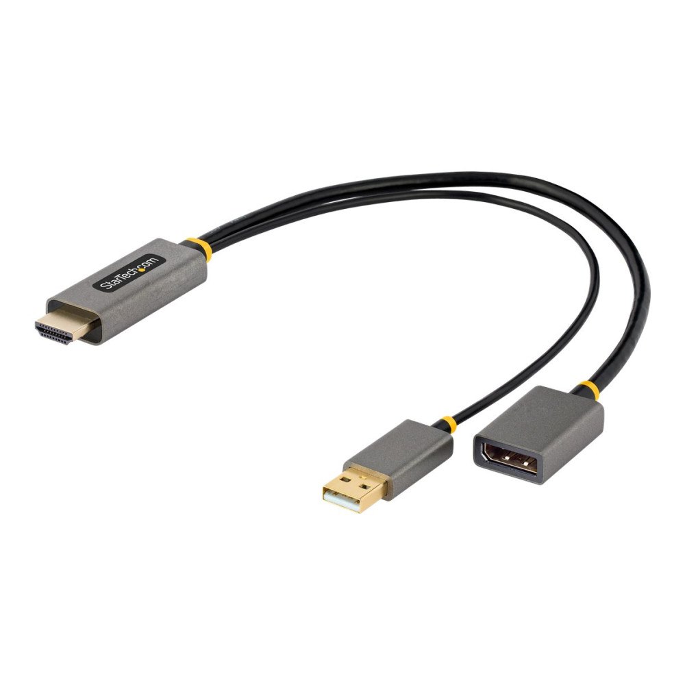 StarTech.com StarTech.com 1ft (30cm) HDMI to DisplayPort Adapter, Active 4K 60Hz HDMI Source to DP Monitor Adapter Cable, USB Bus Pow...