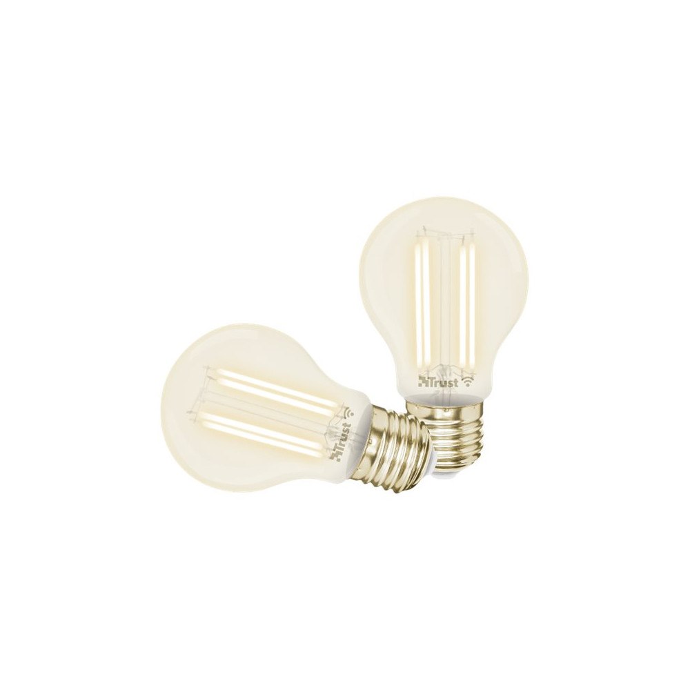 Trust Computer Products Trust Smart Home - LED-glödlampa med filament - E27 - vitt ljus - 1800-6500 K (paket om 2)