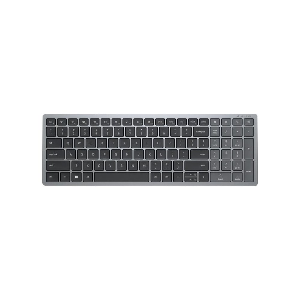 DELL Dell KB740 - tangentbord - kompakt, flera enheter - QWERTY - hela norden - Titan gray Inmatningsenhet