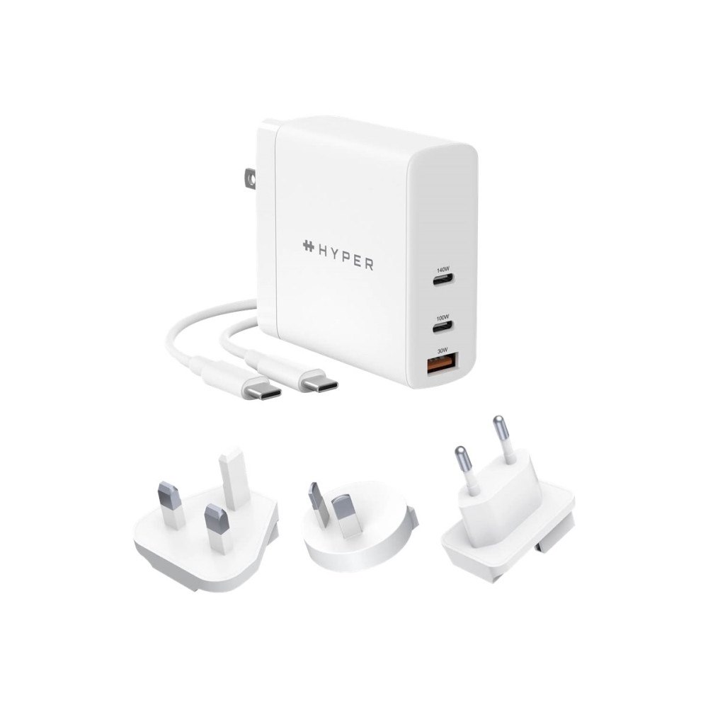 Targus HyperJuice strömadapter - GaN-teknik - USB, 2 x USB-C - 140 watt