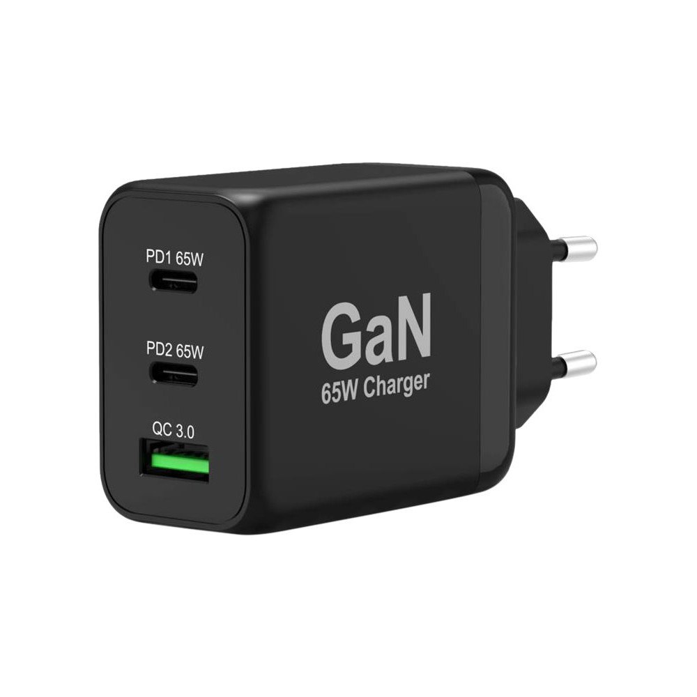 PORT Designs PORT Connect strömadapter - GaN-teknik - USB typ A, 24 pin USB-C - 65 Watt