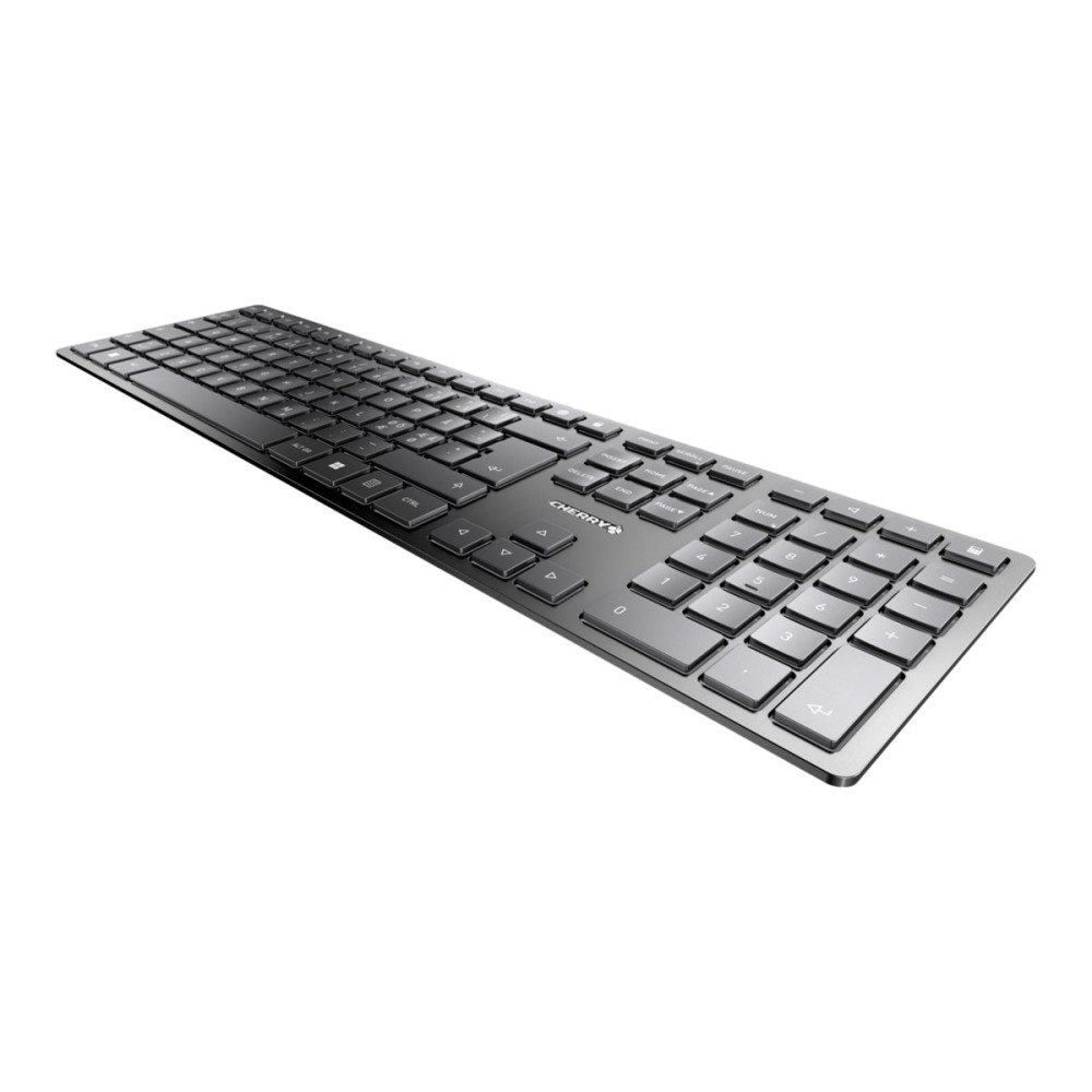 CHERRY CHERRY KW 9100 SLIM - tangentbord - hela norden - svart, silver Inmatningsenhet
