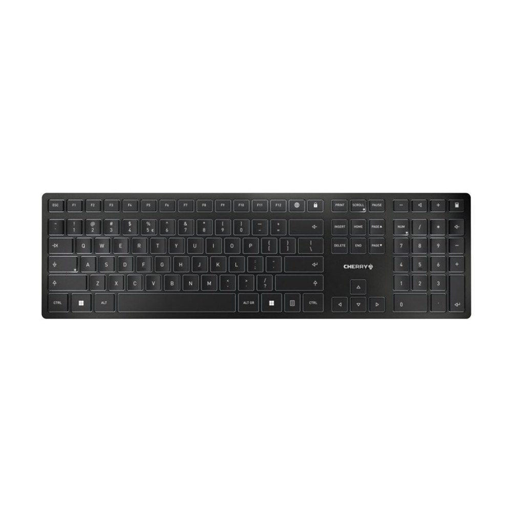 CHERRY CHERRY KW 9100 SLIM - tangentbord - QWERTY - Engelska - Europa - svart, silver Inmatningsenhet