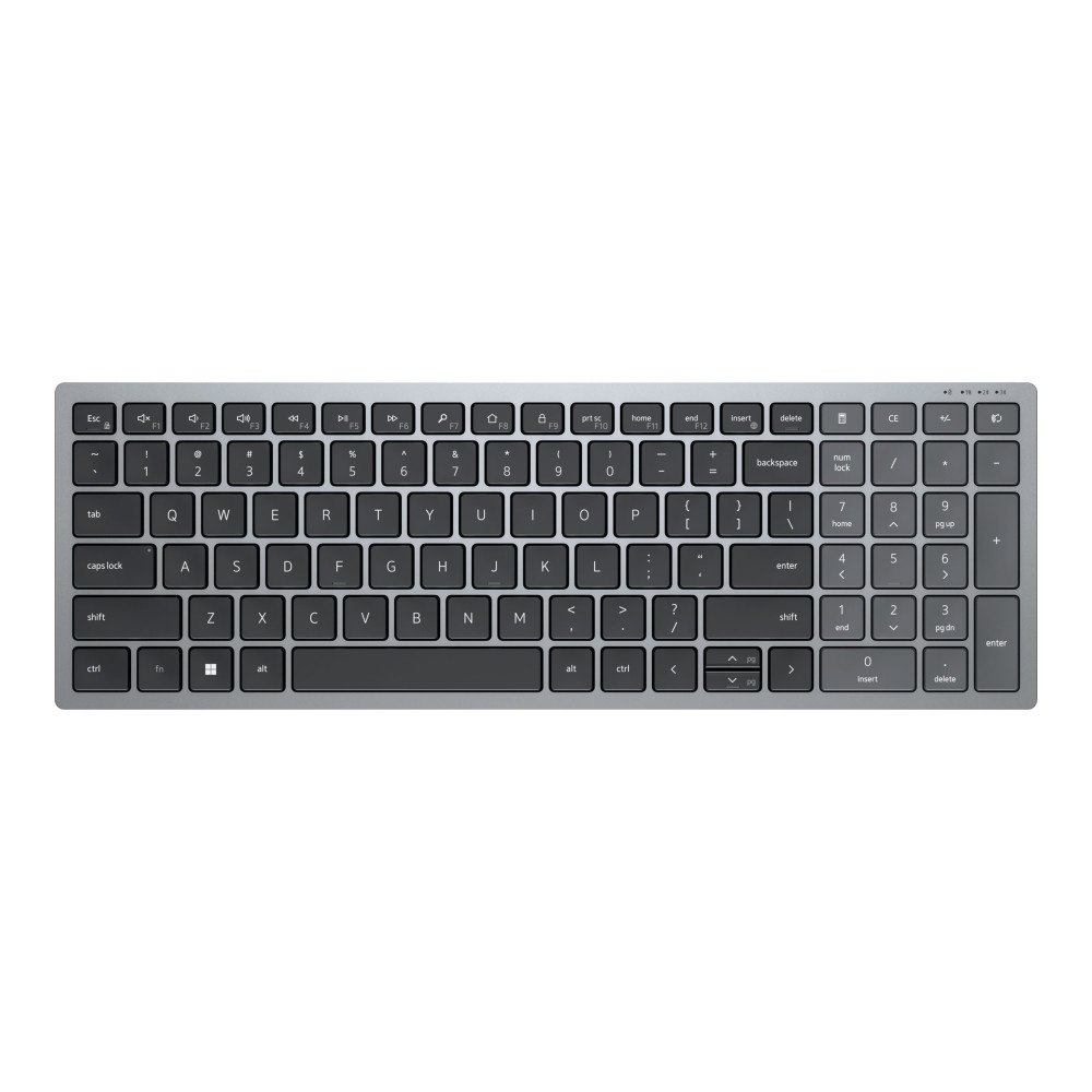 DELL Dell Pro Plus Compact KB740 - tangentbord - kompakt - QWERTY - USA, internationellt - Titan gray Inmatningsenhet