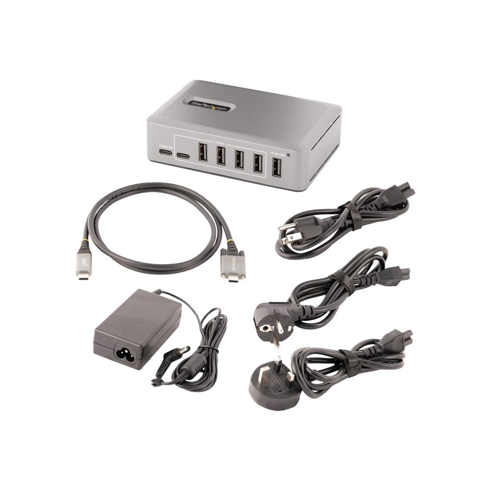 StarTech.com StarTech.com 10-Port USB-C Hub, 8x USB-A + 2x USB-C, Self-Powered w/ 65W Power Supply, USB 3.1 10Gbps Hub w/ BC1.2 Charg...