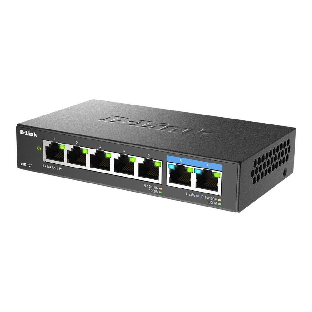 D-Link D-Link DMS 107 - switch - 7 portar - ohanterad