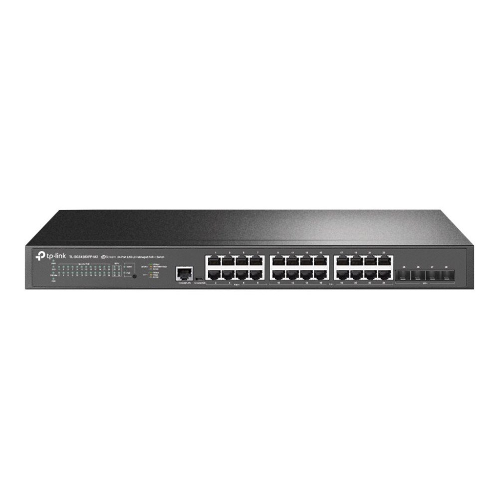 TP-LINK Technologies TP-Link JetStream TL-SG3428XPP-M2 V1 - switch - 24 portar - Administrerad - rackmonterbar