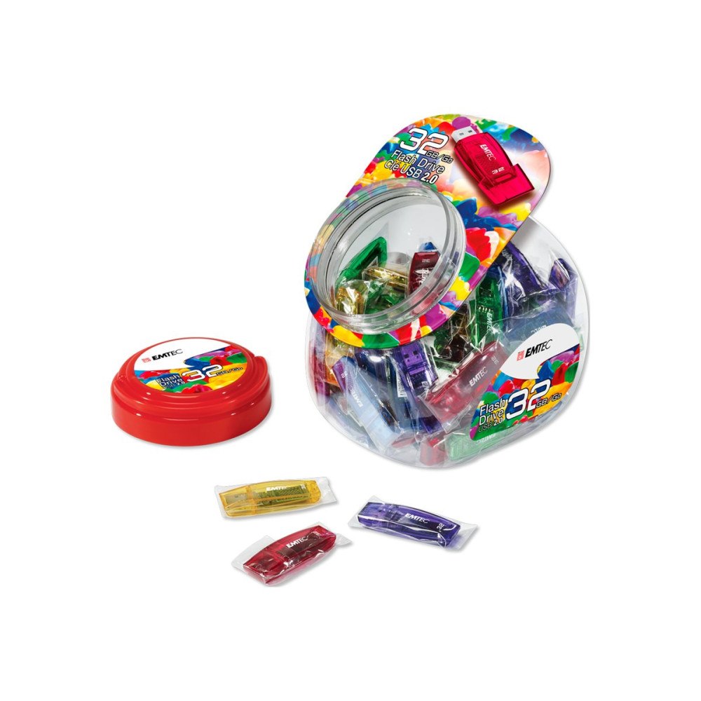 EMTEC International EMTEC C410 Color Mix Candy jar - USB flash-enhet - 32 GB