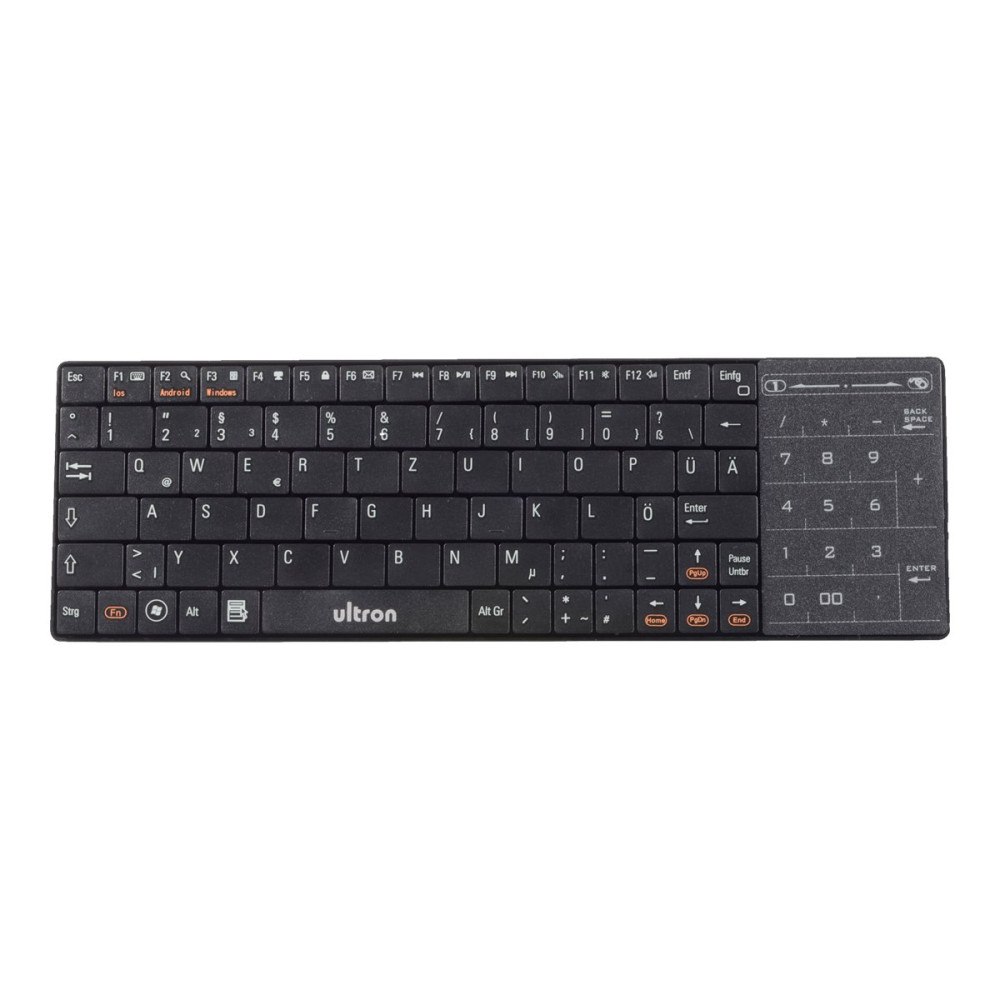 Ultron Ultron UMT-BT - tangentbord - QWERTZ - tysk - svart Inmatningsenhet
